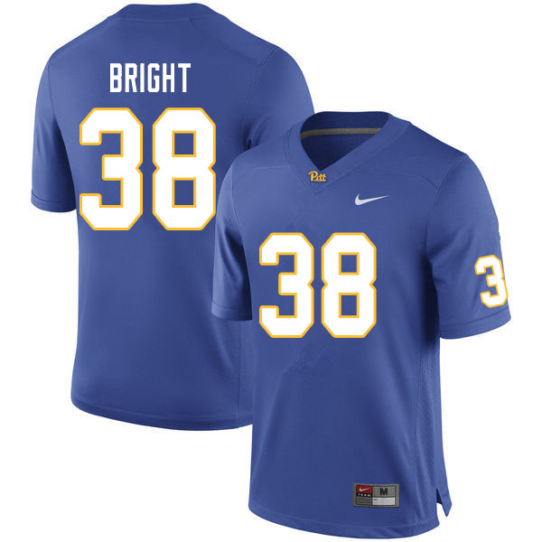 Men #38 Cam Bright Pitt Panthers College Football Jerseys Sale-Royal